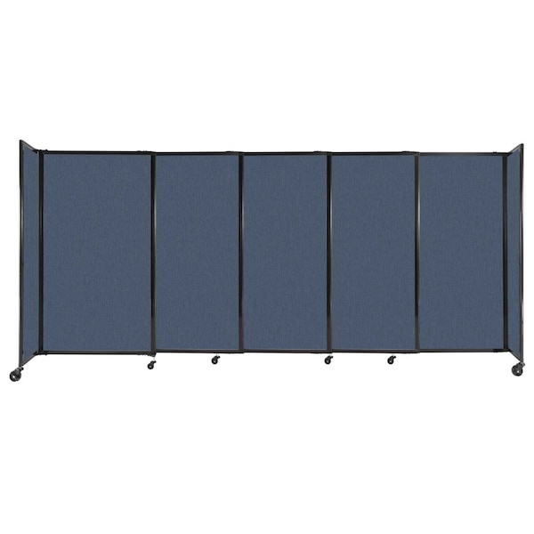 StraightWall Sliding Portable Partition 11'3" x 5' Ocean Fabric